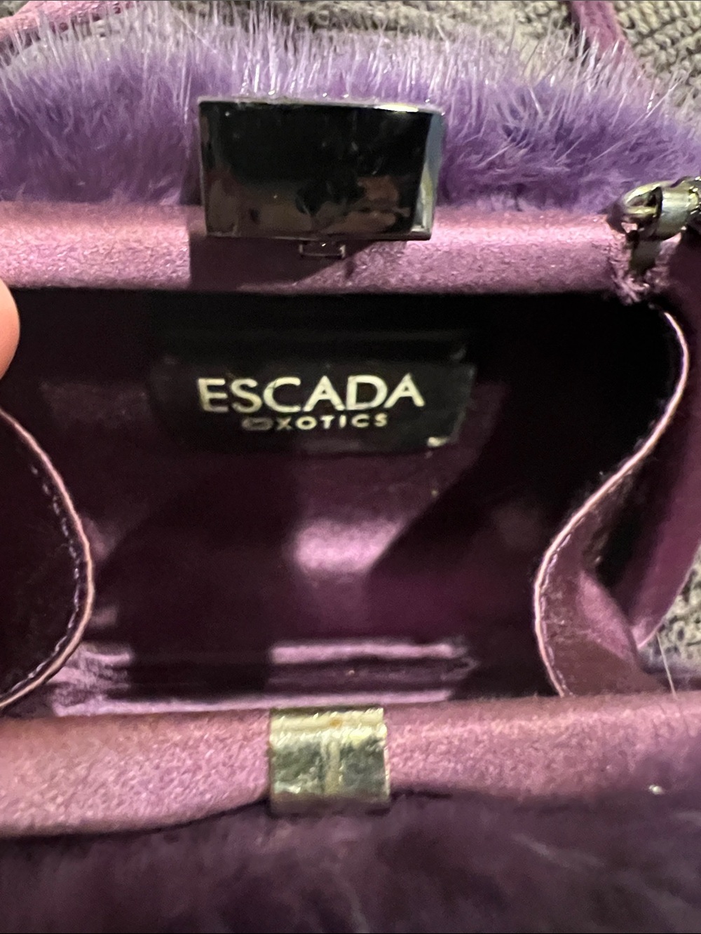 Escada Violet mini mink Fur Shoulder Bag - Picture 5 of 5